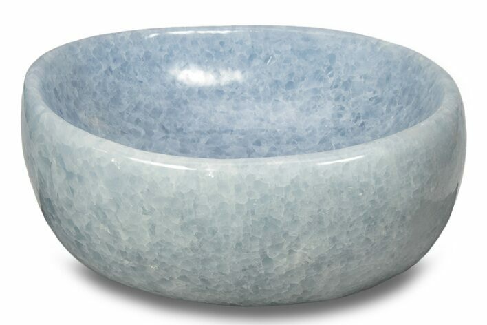 Polished Blue Calcite Bowl - Madagascar #245439